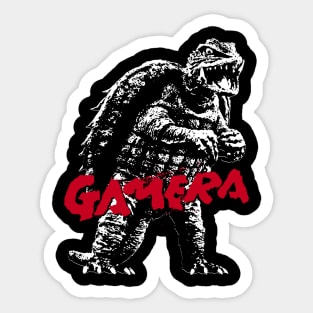 GAMERA - 58 years (front/back print 4 dark tees) Sticker